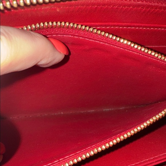 Louis Vuitton Red Vernis Monogram Zippy Wallet Patent Leather Gold Zip - Picture 12 of 14